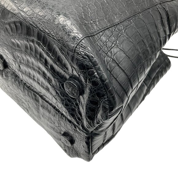 Nancy Gonzalez Black Crocodile Satchel - Picture 6 of 9